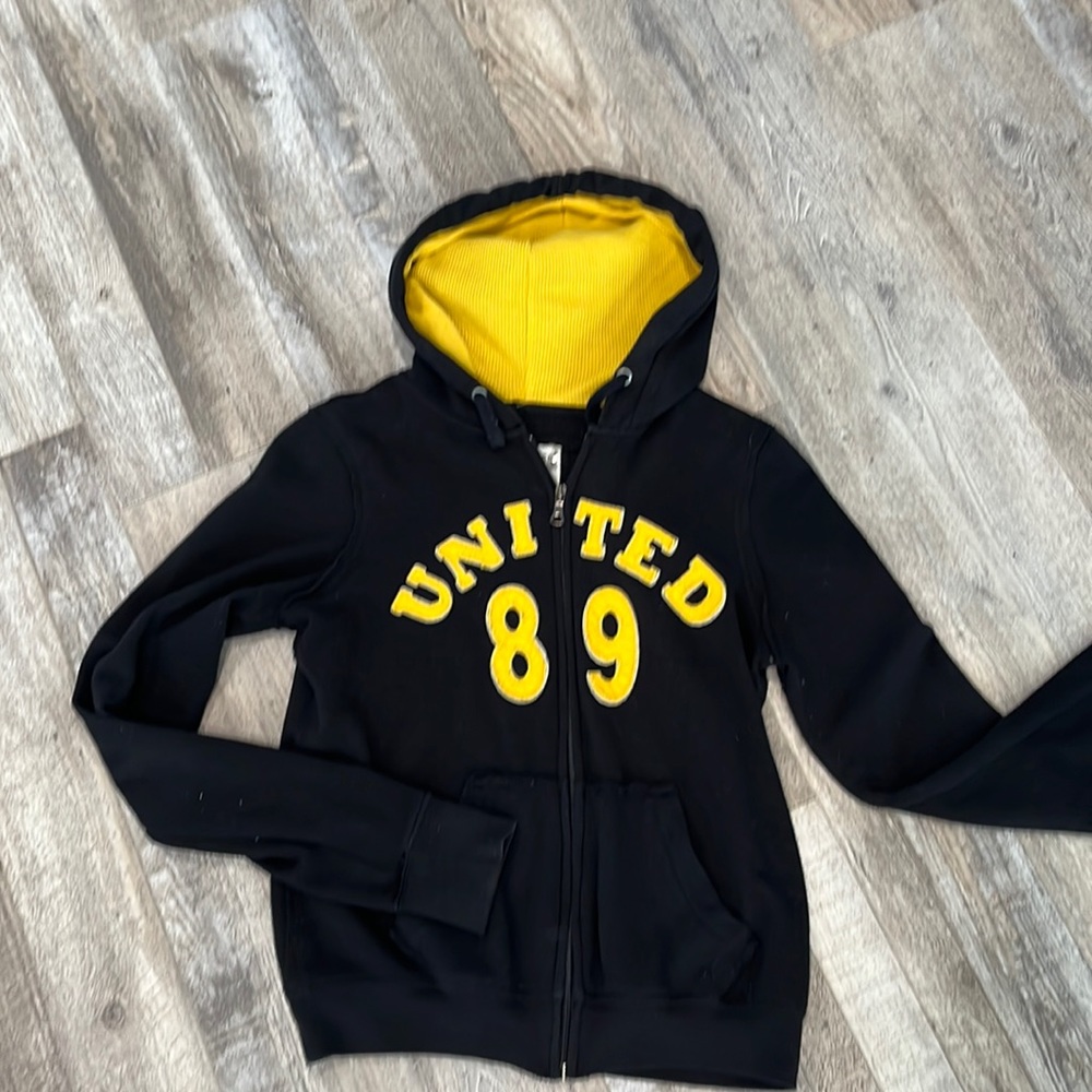 Love Tree “United 89” Black and Yellow Zip Up Jacket